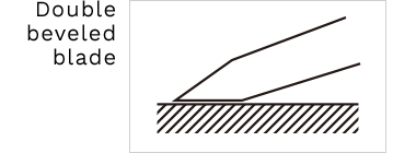 Double beveled blade