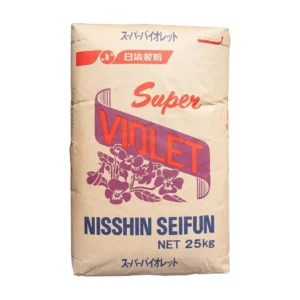 Nisshin Super Violet low protein cake flour 55lb bag wholesale restaurant supply #02148