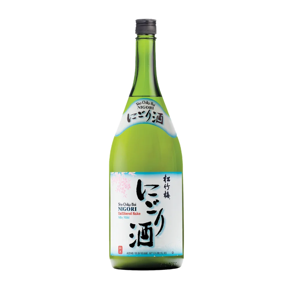 Nigori Silky Mild sake bottle Sho Chiku Bai wholesale restaurant supply #14149