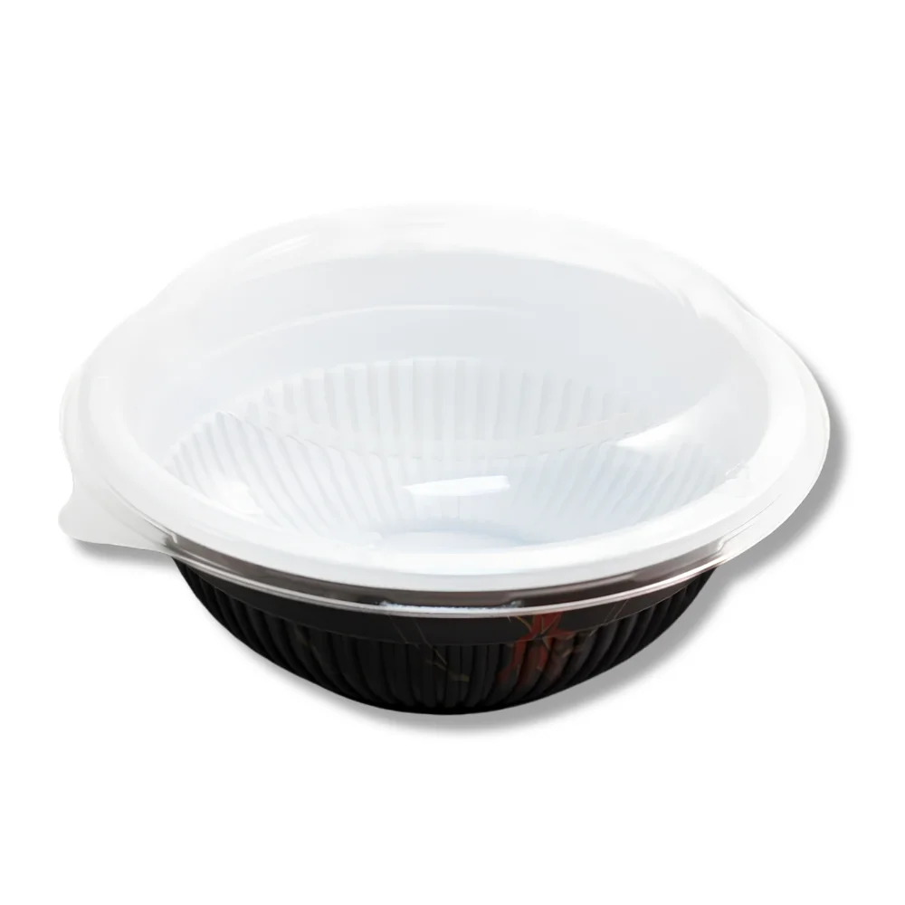 Momiji leaf donburi takeout bowl 32 fl oz w/lid wholesale restaurant supply #YAO-DONBURI01