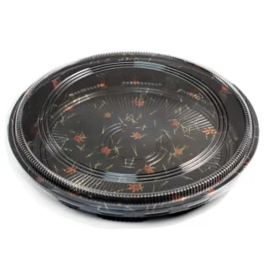 PS Round Momiji Leaf Takeout Togo Platter YAO-P Series