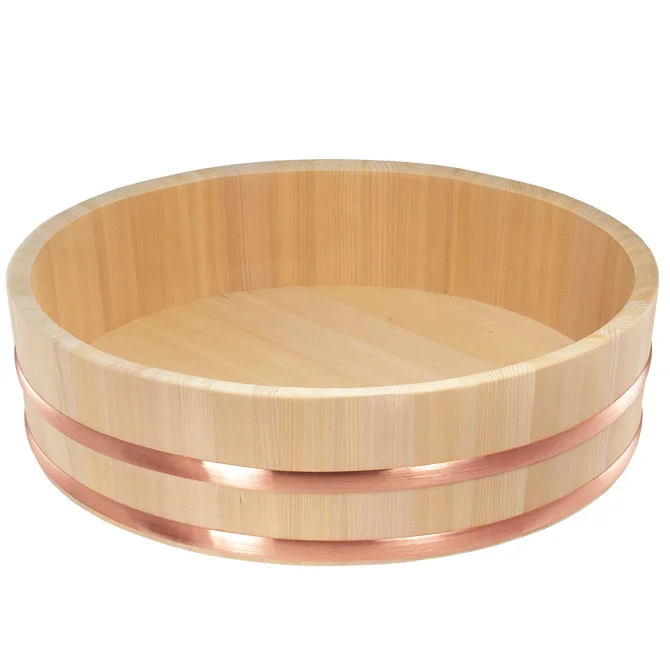 Hangiri wooden sushi rice mixing tub wholesale restaurant supply #W5105