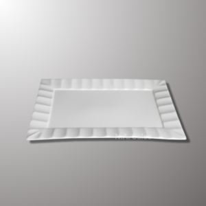 14x8 Inch Rectangular Ceramic Plate Unbranded wholesale restaurant supply #CC5026