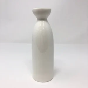White ceramic tokkuri 1-go sake bottle wholesale restaurant supply #CC8004