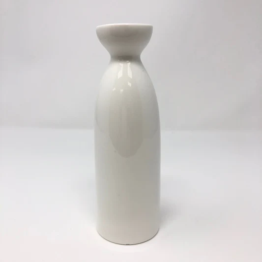 White ceramic tokkuri 1-go sake bottle wholesale restaurant supply #CC8004