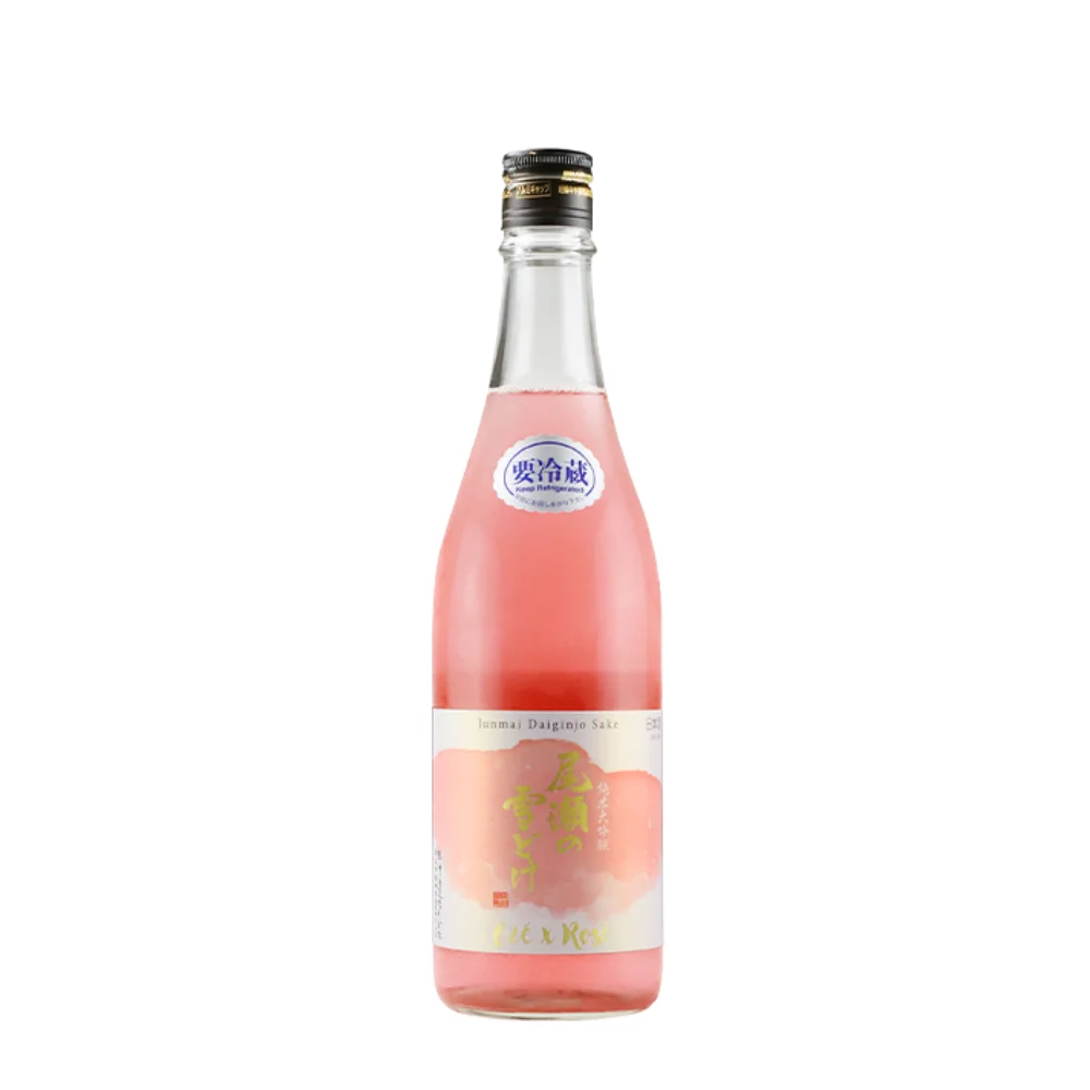 Oze no Yukidoke Rose Junmai Daiginjo sake bottle Ryujin Shuzo wholesale restaurant supply #14795