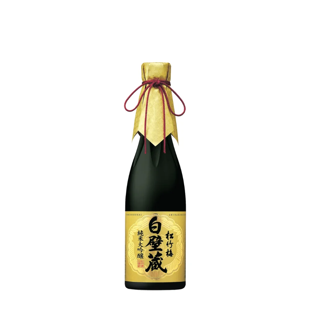 Shirakabegura Junmai Daiginjo Sake bottle Sho Chiku Bai wholesale restaurant supply #14089