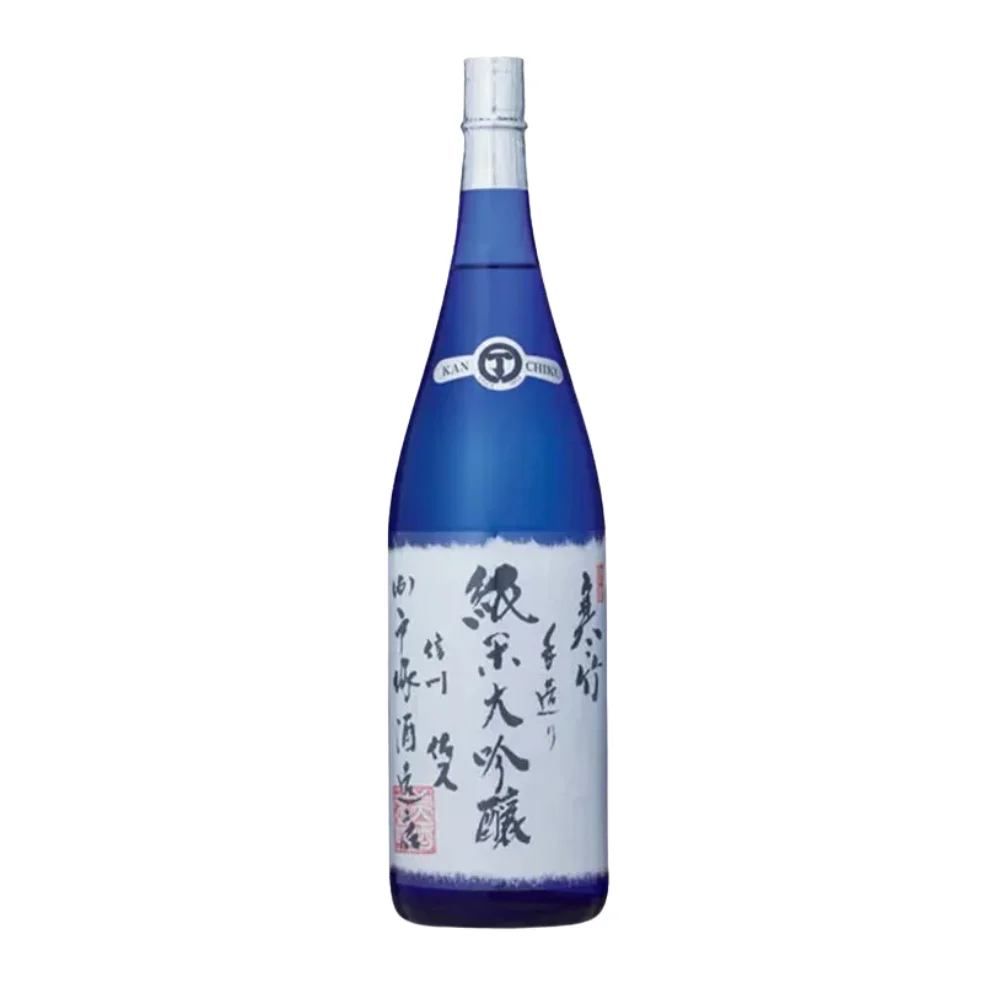 Kanchiku Junmai Daiginjo sake bottle Totsuka Shuzo wholesale restaurant supply #14196
