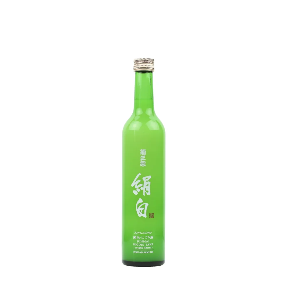 Kiku-Masamune Kinushiro Junmai Nigori sake bottle wholesale restaurant supply #14863