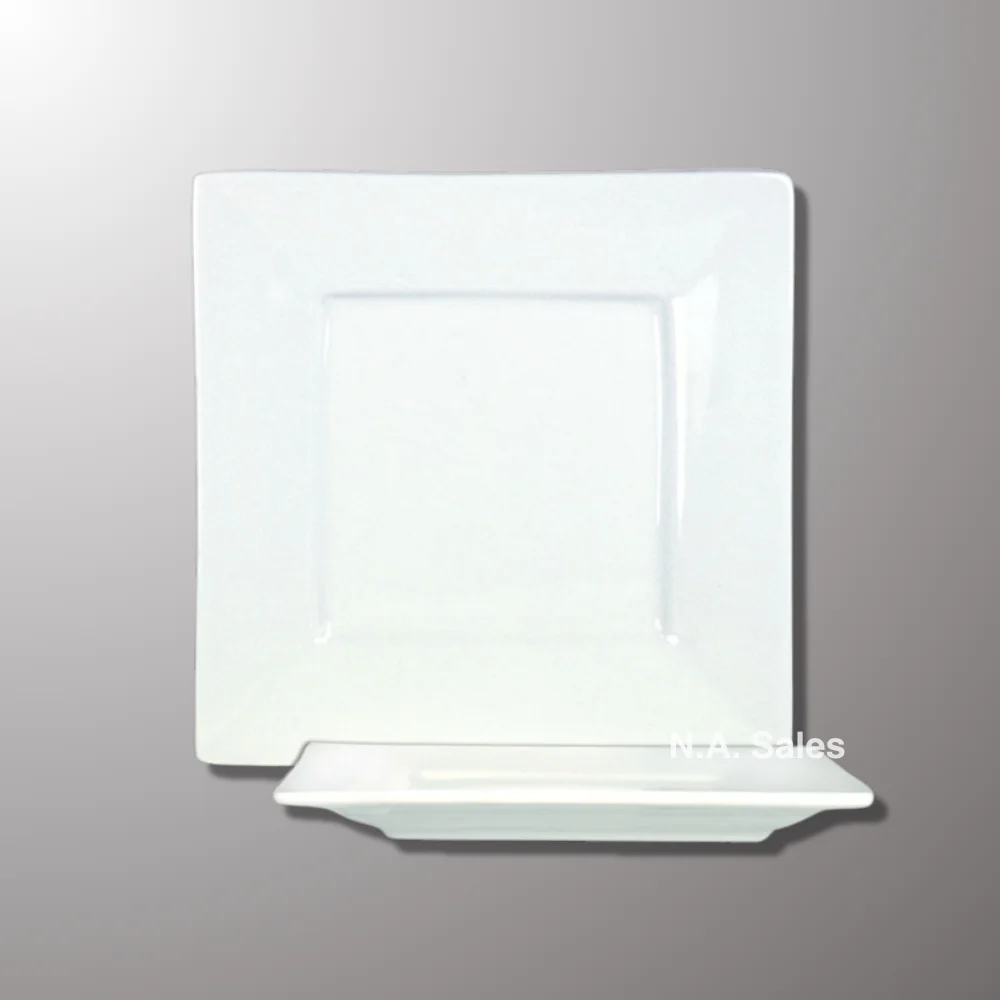 Square Flat Ceramic Plate 6.5 Inch 7.5 Inch wholesale restaurant supply #CC5056A