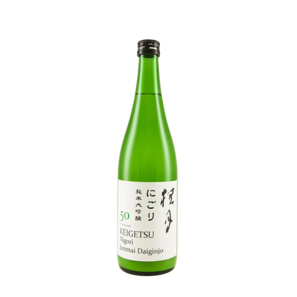 Keigetsu Nigori Junmai Daiginjo sake bottle Tosa Brewing wholesale restaurant supply #14284