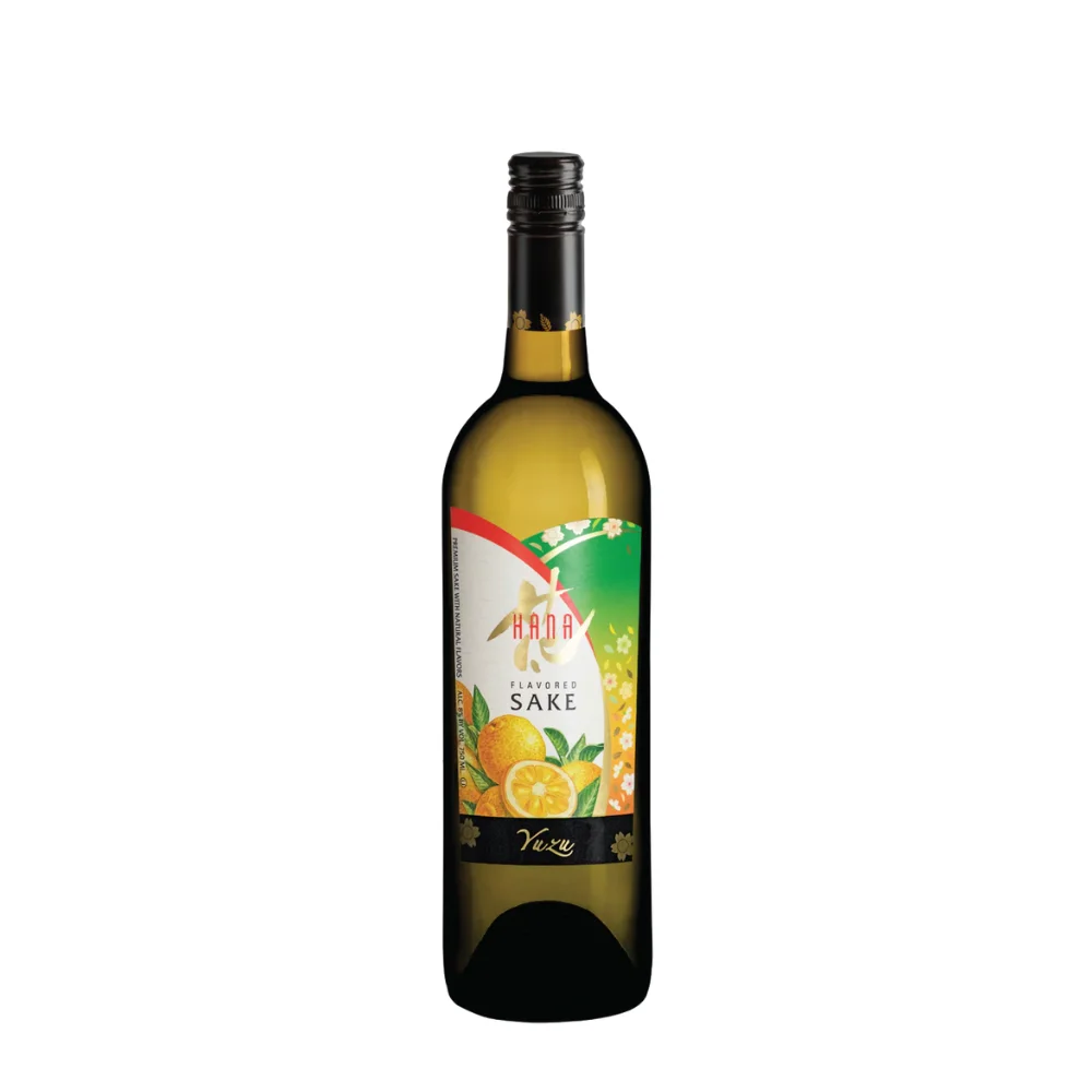 HANA Yuzu Flavored Sake 750ml 375ml Takara wholesale restaurant supply #14235