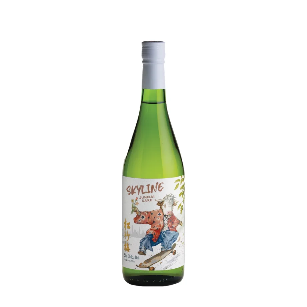 Skyline Junmai Sake 750ml bottle Sho Chiku Bai wholesale restaurant supply #14244