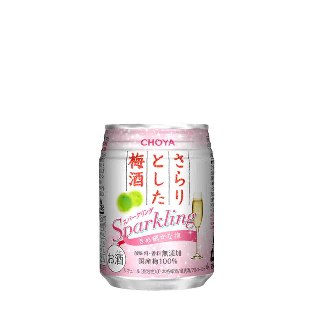 Choya Sarari Sparkling Umeshu can 250ml Choya wholesale restaurant supply #14385