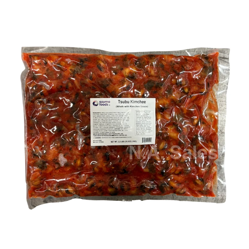 Tsubu kimchee whelk kimchee sauce frozen Azuma Foods wholesale restaurant supply #21334