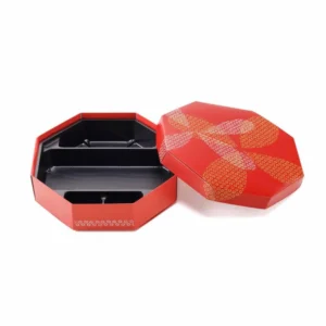 Oribe Kikusakura Hakkaku octagonal paper bento box wholesale restaurant supply #ORIBE-191BS