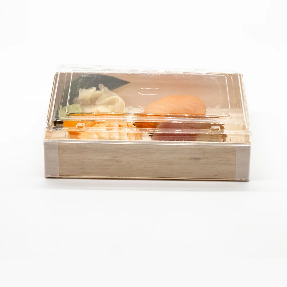 Foldable Wooden Container Takeout Togo Box #STI-WBFD-120 #STI-WBFD-120L - Image 3