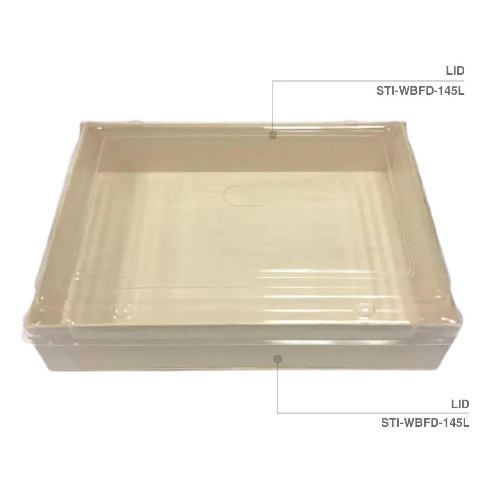 Foldable Wooden Container Takeout Togo Box #STI-WBFD-145 #STI-WBFD-145L - Image 2