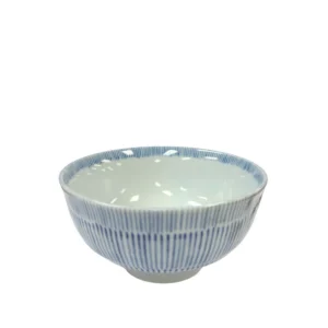 Tosen Kiln tokusa blue stripe ceramic rice bowl wholesale restaurant supply #94666
