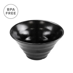 Black melamine grainy ramen noodle bowl wholesale restaurant supply #MTC-98787