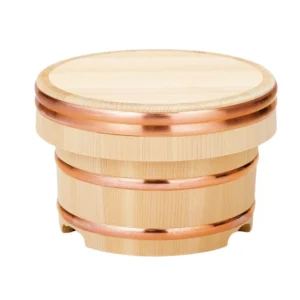 Ohitsu wooden rice container lidded tub wholesale restaurant supply #W5007