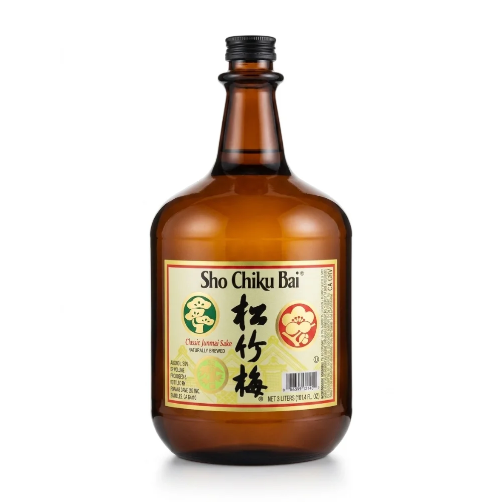 Classic Junmai Sake 3L Sho Chiku Bai wholesale restaurant supply #14160