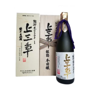Tatsuriki Kamimikusa junmai daiginjo sake bottle wooden box wholesale restaurant supply #14737