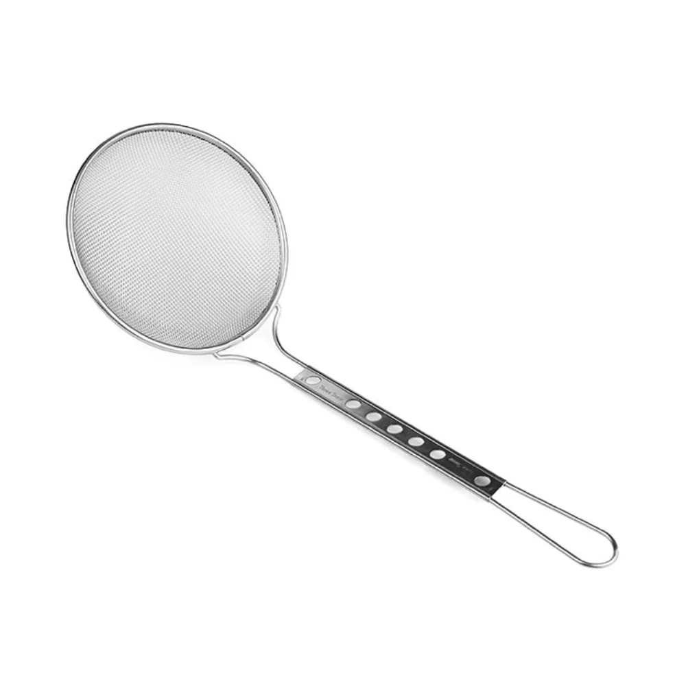 Stainless steel coarse mesh skimmer round Three Snow wholesale restaurant supply #K7021