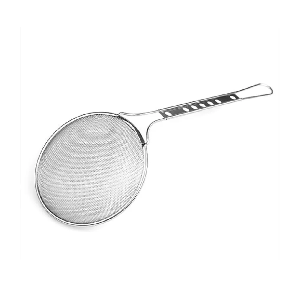 Stainless steel coarse mesh skimmer round Three Snow wholesale restaurant supply #K7021
