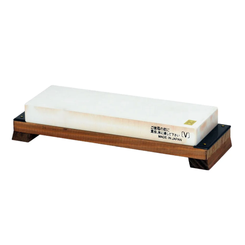 Masamoto Japanese finishing whetstone with wood base wholesale restaurant supply #K9023