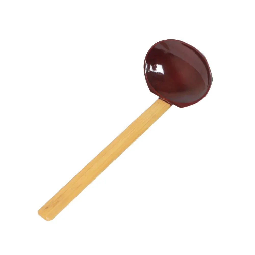 Bamboo soup serving spoon 8.5in kitchen utensil wholesale restaurant supply #MTC-91668