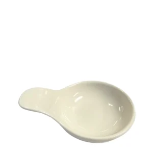 white ceramic tasting spoon chef kitchen tool wholesale restaurant supply #CC2013