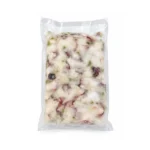 Tako wasabi frozen octopus with wasabi stems in a 1 lb vacuum pack, item 21361